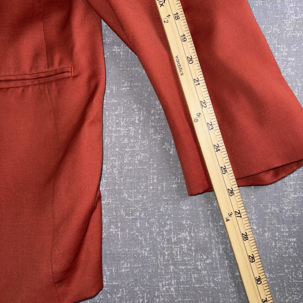 Turnbury Blazer Mens 50R Orange Wool Blend Two Button Sport Coat Jacket - Picture 6 of 11